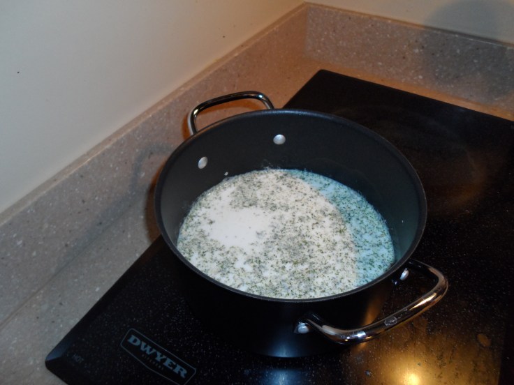 Bring Milk and Mix to a bowl