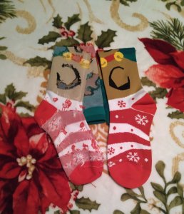 Inside Out Reindeer Socks