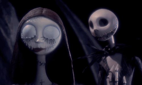 Sally and Jack Skellington